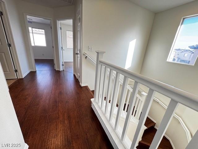 hall featuring dark hardwood / wood-style floors