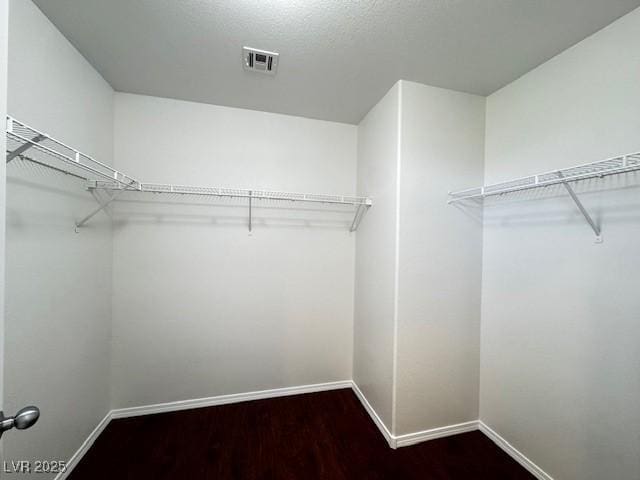 walk in closet featuring hardwood / wood-style floors