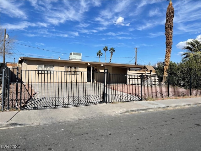 view of front of property featuring central AC unit