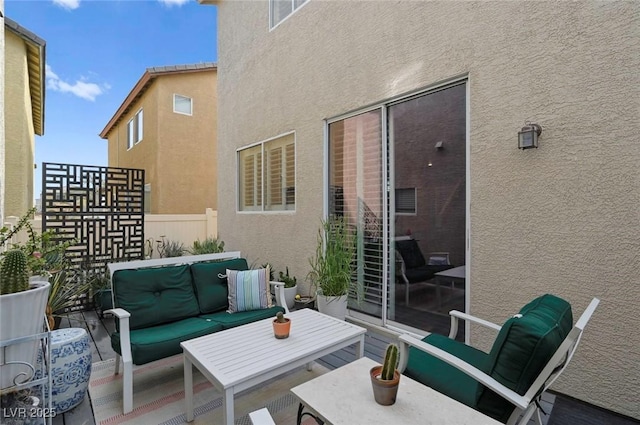 view of patio with outdoor lounge area