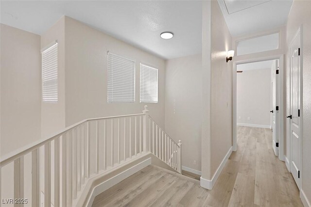 hall featuring light hardwood / wood-style flooring