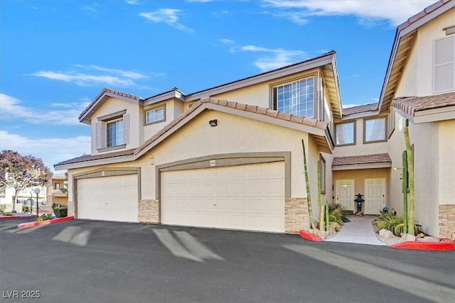 view of property with a garage