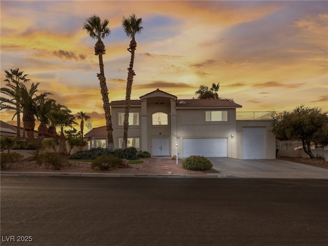 view of front facade with a garage