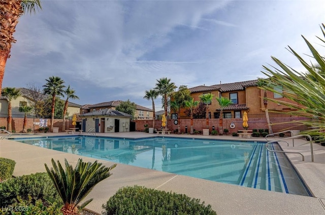 view of pool with a patio area