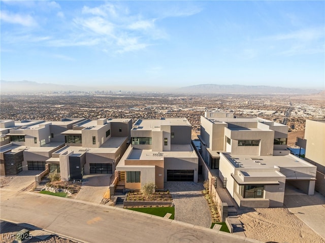 aerial view with a residential view