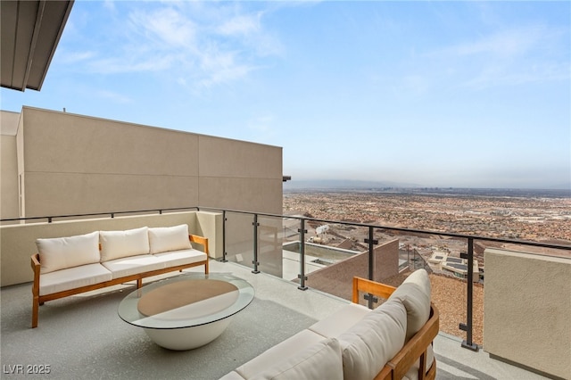 balcony with an outdoor hangout area