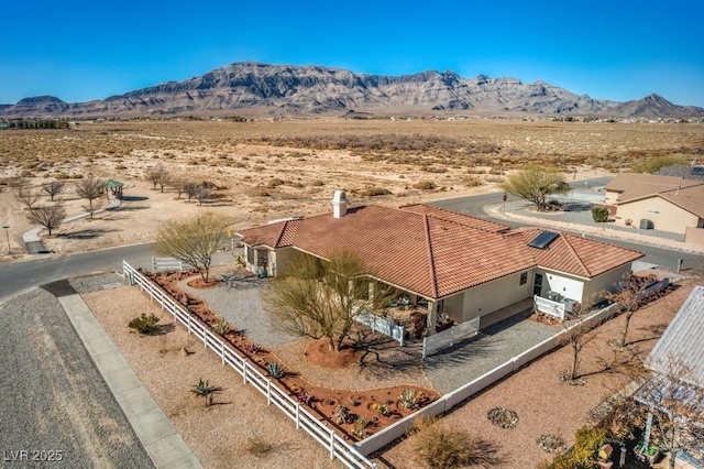 aerial view featuring a mountain view