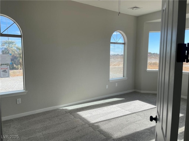 view of carpeted spare room