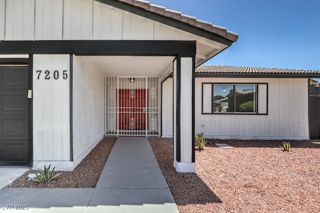 view of doorway to property