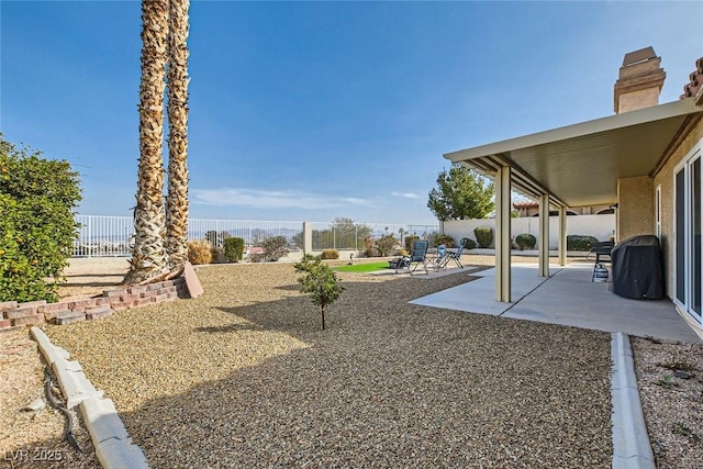 view of yard featuring a patio