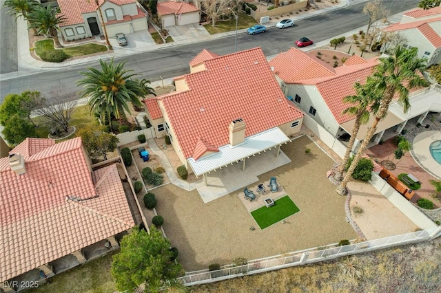 bird's eye view with a residential view