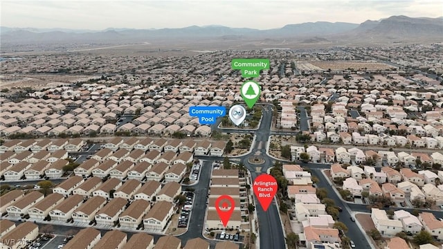 9323 Leaping Deer Pl Unit 102, Las Vegas, NV 89178 - aerial overview of property's location featuring mountains and nearby suburban area