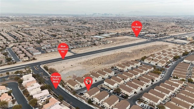 drone / aerial view featuring a residential view