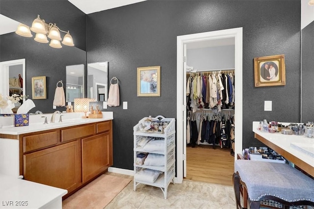 bathroom with vanity