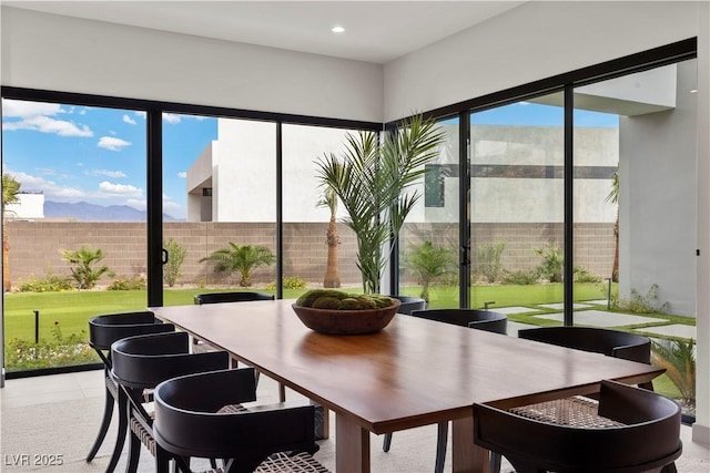 view of sunroom