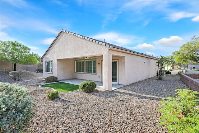 rear view of house with a patio area