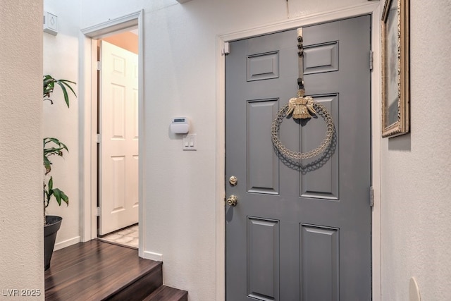 interior space with light hardwood / wood-style floors