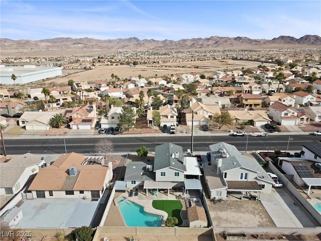 bird's eye view featuring a mountain view