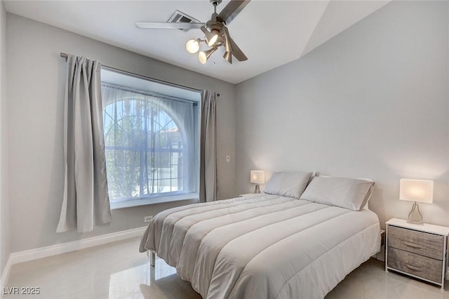 bedroom with ceiling fan