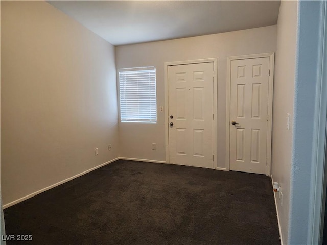 view of carpeted foyer