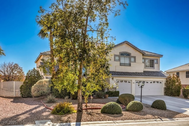 view of front of home featuring a garage