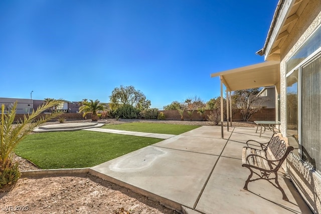 view of yard featuring a patio area