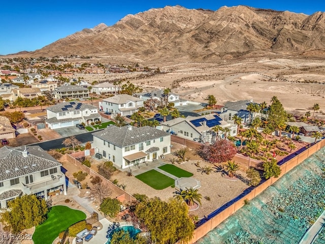 bird's eye view featuring a mountain view