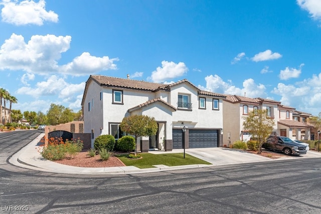 mediterranean / spanish-style house featuring a garage