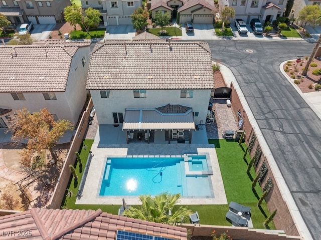 birds eye view of property