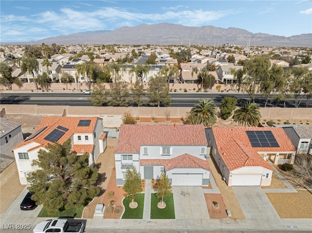 aerial view featuring a mountain view