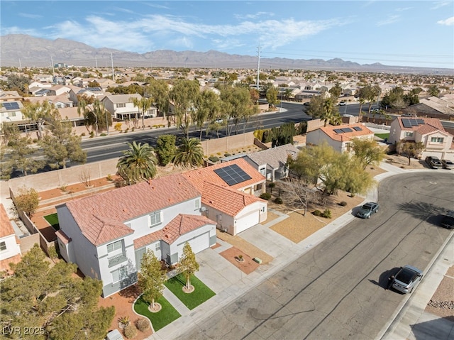 aerial view featuring a mountain view