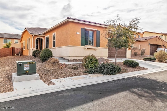 view of front of home featuring a garage