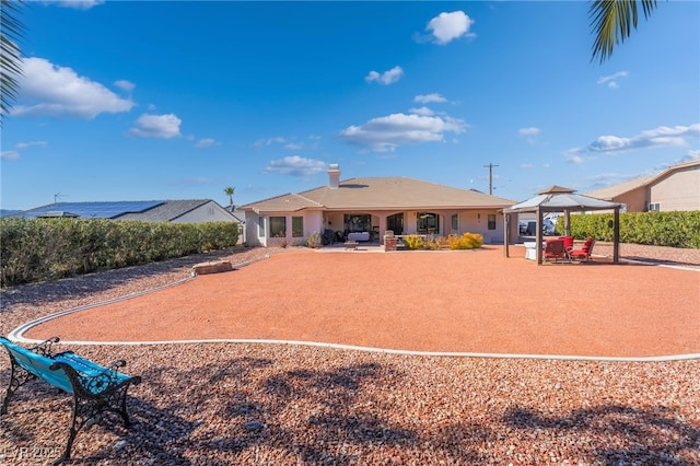 exterior space with a gazebo