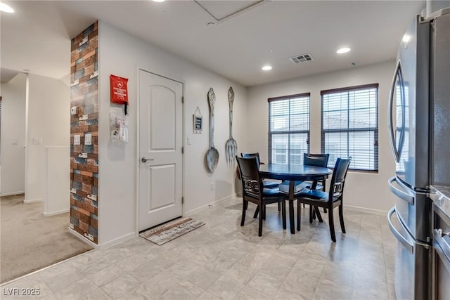 view of dining area