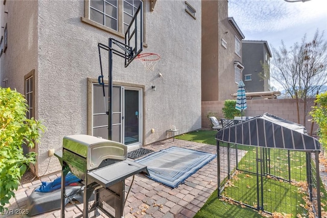 view of patio with grilling area