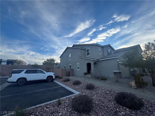 view of home's exterior with a garage