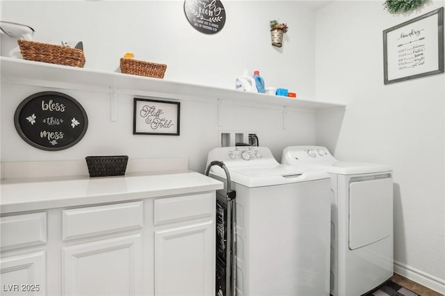 clothes washing area with laundry area and independent washer and dryer