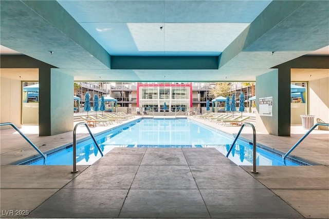 view of pool with a patio