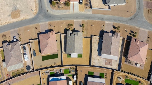 aerial view with a residential view