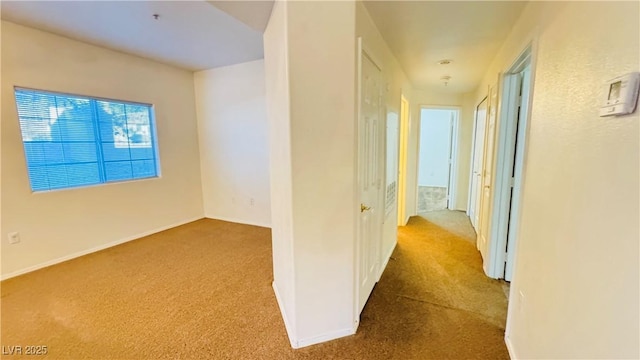 corridor with carpet floors