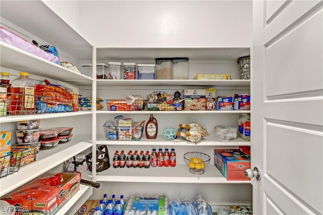 view of pantry