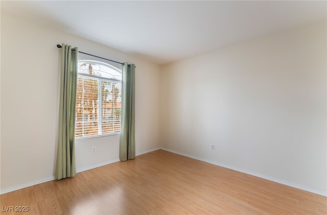 empty room featuring light wood-type flooring