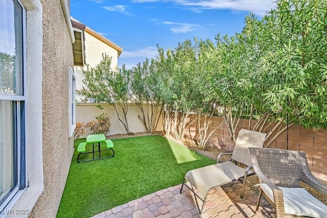 view of yard with a patio