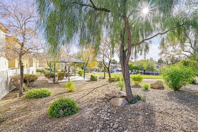 view of community featuring a gazebo