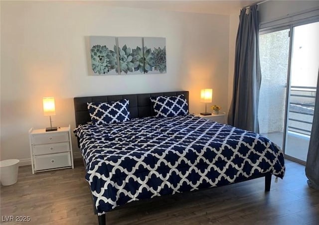 6250 W Flamingo Rd Unit 88, Las Vegas, NV 89103 - bedroom with wood-type flooring and access to exterior