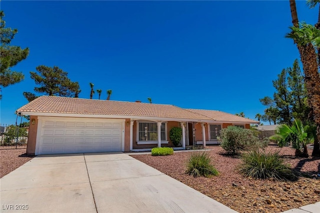 ranch-style house featuring a garage