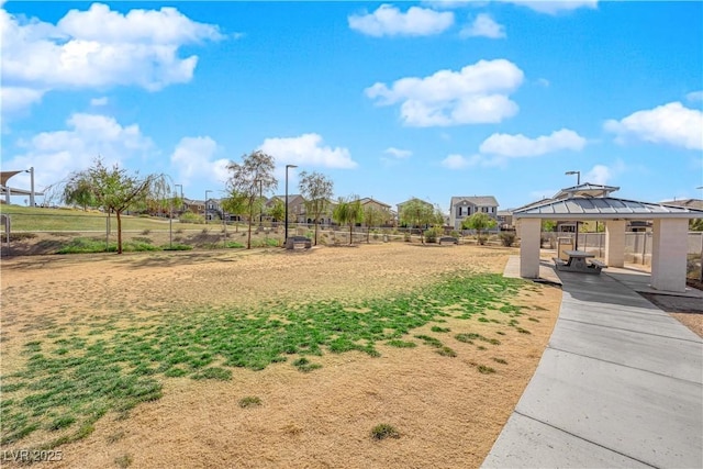 view of yard featuring a gazebo