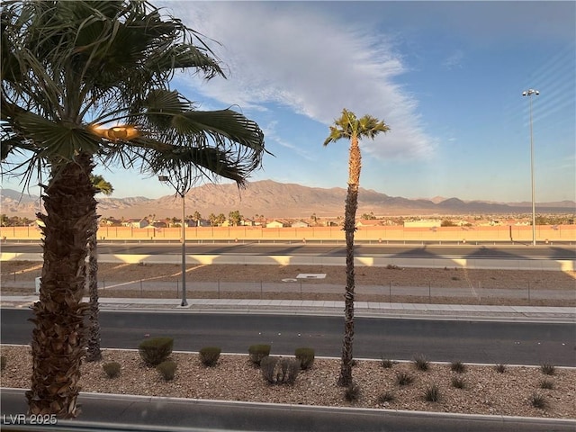 view of street featuring a mountain view