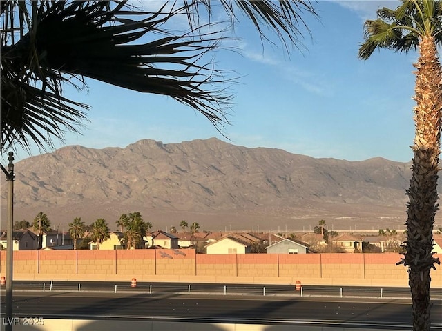 view of mountain feature featuring a residential view