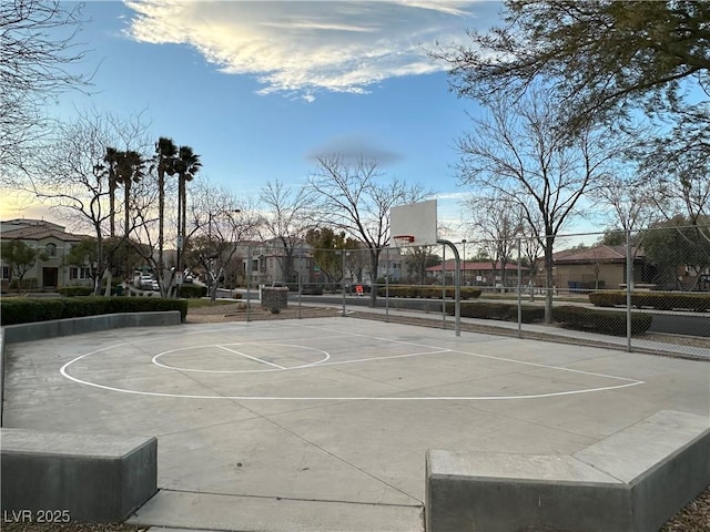 view of sport court with community basketball court and fence